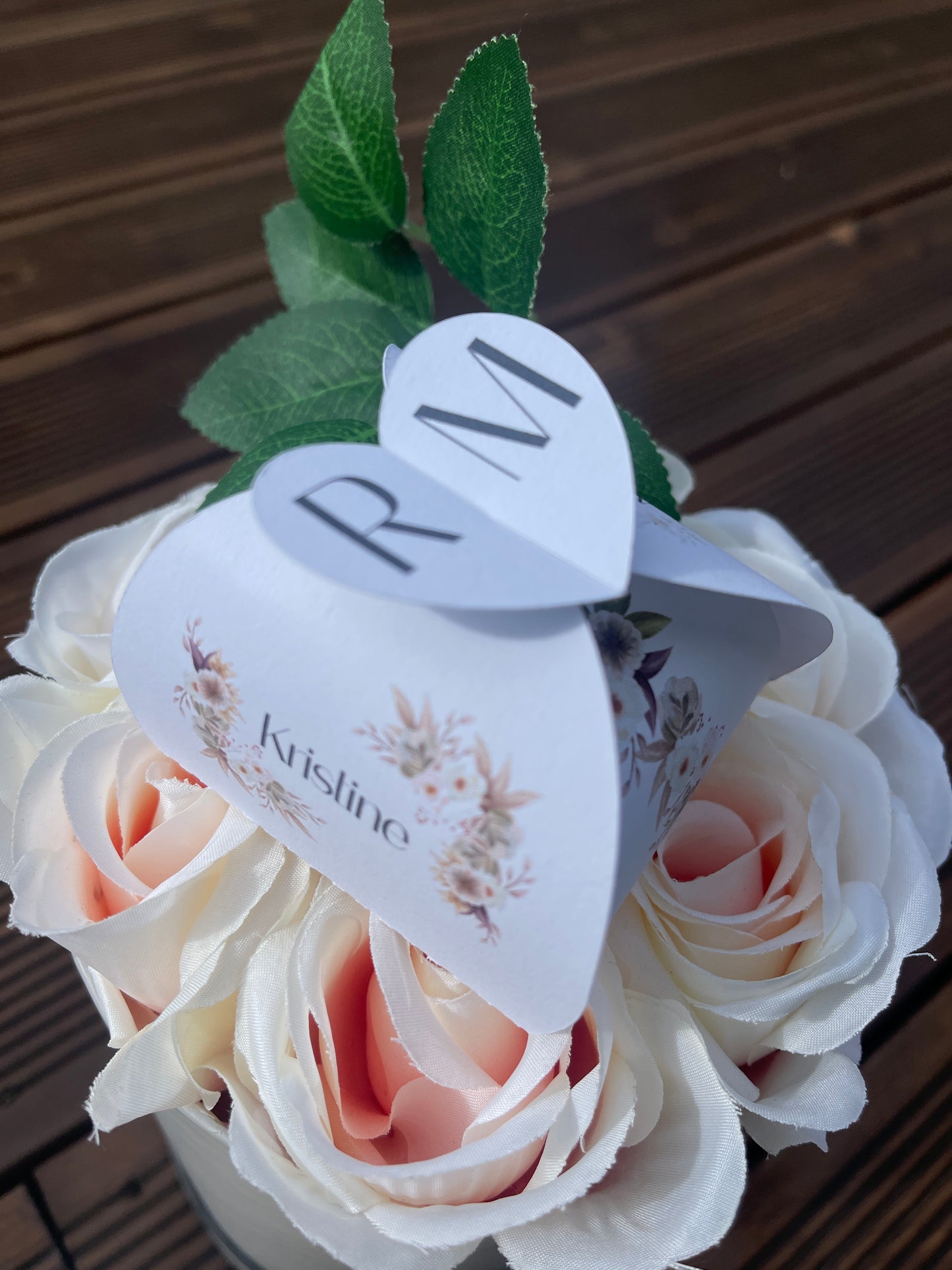 HJERTE med blomst - Eske