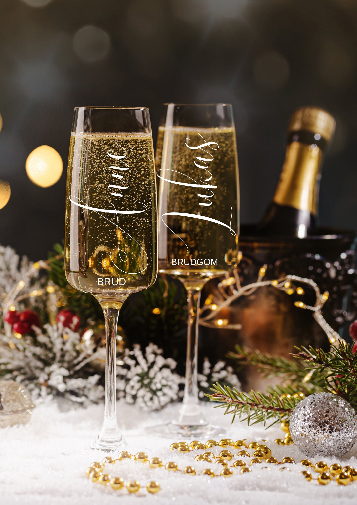 Champagneglass - Eget Navn